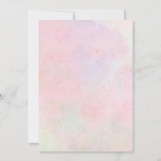 可愛い恐竜ピンク色の子供たち1歳の誕生日 招待状 (裏面)