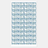 可愛い恐竜ブルー名前をカスタムするラベル ラベル (シート)