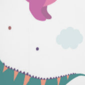 可愛い恐竜ベビーガール子供部屋ピール&スティック 壁紙 (縫い目)