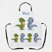 可愛い恐竜ペアThunder_Cove エプロン (正面)