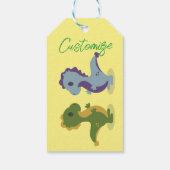 可愛い恐竜ペアThunder_Cove ギフトタグ (裏面)