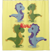 可愛い恐竜ペアThunder_Cove シャワーカーテン (正面)