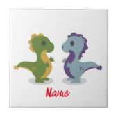 可愛い恐竜ペアThunder_Cove タイル (正面)