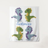 可愛い恐竜ペアThunder_Cove タペストリー (正面)