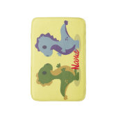 可愛い恐竜ペアThunder_Cove バスマット (正面縦)