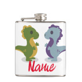 可愛い恐竜ペアThunder_Cove フラスク (正面)