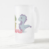 可愛い恐竜ペアThunder_Cove フロストグラスビールジョッキ (正面右)