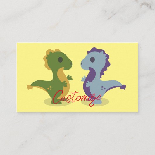 可愛い恐竜ペアThunder_Cove 名刺 (裏面)