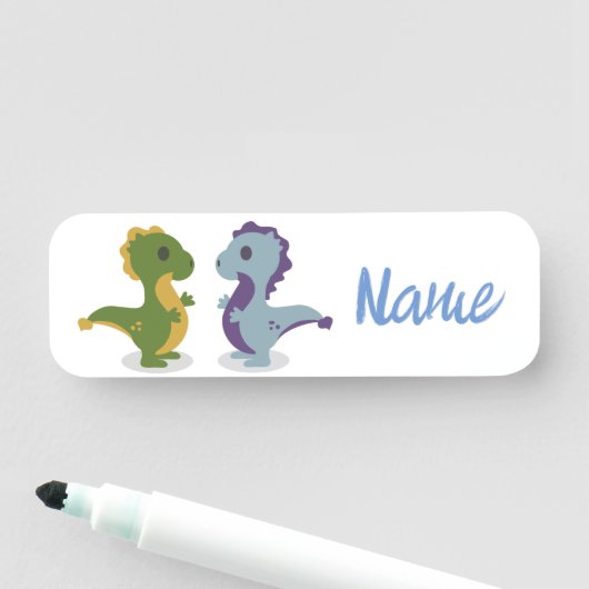 可愛い恐竜ペアThunder_Cove 名札 (インサイチュ)