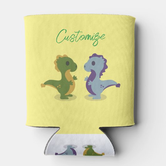 可愛い恐竜ペアThunder_Cove 缶クーラー (裏面)