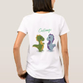 可愛い恐竜ペアThunder_Cove Tシャツ (裏面)