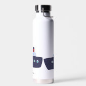 可愛い恐竜ボートクルーズ新学期DIY名 ウォーターボトル (左面)