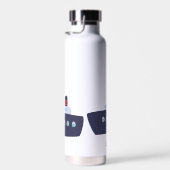 可愛い恐竜ボートクルーズ新学期DIY名 ウォーターボトル (右面)