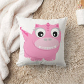 可愛い恐竜マンガピンクキッズ装飾用クッション クッション (ブランケット)