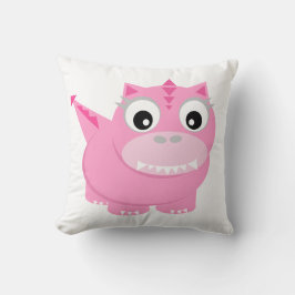 可愛い恐竜マンガピンクキッズ装飾用クッション クッション