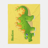 可愛い恐竜名前をカスタムする&カラーフリースブランケット フリースブランケット (正面)