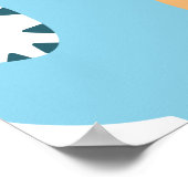 可愛い恐竜子供の誕生日パーティーバナー ポスター (角)