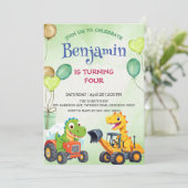 可愛い恐竜建築トラックバルーン誕生日 (スタンド正面)