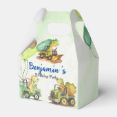 可愛い恐竜建築トラックバルーン誕生日 フェイバーボックス (正面サイド)