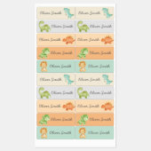 可愛い恐竜気にの日学校名物 ラベル (シート)