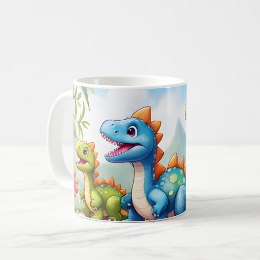 可愛い恐竜11オズマ子供へグ コーヒーマグカップ (正面左)