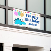 可愛い恐竜|カスタムハッピーバースデー 横断幕 (ビルの外側)