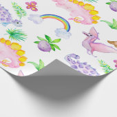 可愛い恐竜 ラッピングペーパー (角)