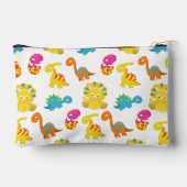 可愛い恐竜、恐竜のパターン、ベビーDino アクセサリーポーチ (裏面)