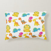 可愛い恐竜、恐竜のパターン、ベビーDino アクセントクッション (正面)