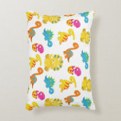 可愛い恐竜、恐竜のパターン、ベビーDino アクセントクッション (正面(垂直))