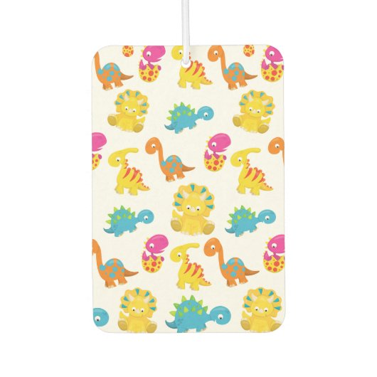 可愛い恐竜、恐竜のパターン、ベビーDino カーエアーフレッシュナー (正面)