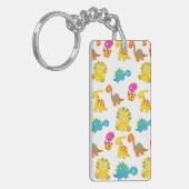 可愛い恐竜、恐竜のパターン、ベビーDino キーホルダー (正面左)