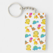 可愛い恐竜、恐竜のパターン、ベビーDino キーホルダー (正面)