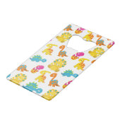 可愛い恐竜、恐竜のパターン、ベビーDino クレジットカード栓抜き (裏面アングル)