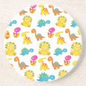 可愛い恐竜、恐竜のパターン、ベビーDino コースター (正面)
