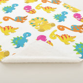 可愛い恐竜、恐竜のパターン、ベビーDino シェルパブランケット (3/4)