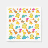 可愛い恐竜、恐竜のパターン、ベビーDino スタンダードカクテルナプキン (正面)