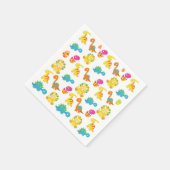 可愛い恐竜、恐竜のパターン、ベビーDino スタンダードカクテルナプキン (角)