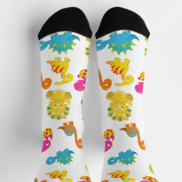 可愛い恐竜、恐竜のパターン、ベビーDino ソックス