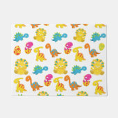 可愛い恐竜、恐竜のパターン、ベビーDino ドアマット (正面)