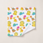 可愛い恐竜、恐竜のパターン、ベビーDino バスタオルセット (ウォッシュタオル)