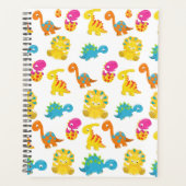 可愛い恐竜、恐竜のパターン、ベビーDino プランナー手帳 (正面)