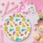 可愛い恐竜、恐竜のパターン、ベビーDino ペーパープレート (パーティー)