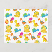可愛い恐竜、恐竜のパターン、ベビーDino ポストカード (正面)