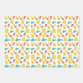 可愛い恐竜、恐竜のパターン、ベビーDino ラッピングペーパーシート (正面)