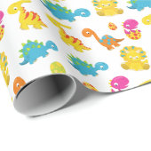 可愛い恐竜、恐竜のパターン、ベビーDino ラッピングペーパー (ロールコーナー)