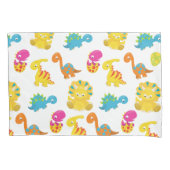 可愛い恐竜、恐竜のパターン、ベビーDino 枕カバー (正面)