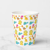 可愛い恐竜、恐竜のパターン、ベビーDino 紙コップ (裏面)