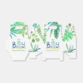 可愛い恐竜「男の子」の赤ちゃんシャワー フェイバーボックス (折り畳みなし)