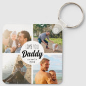 可愛い愛あなた'パパ'カスタムフォトコラージュ キーホルダー (裏面)